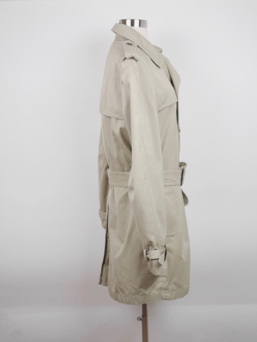 Banana Republic Classic Beige Cotton Trench Coat - Women’s S - Picture 4 of 11